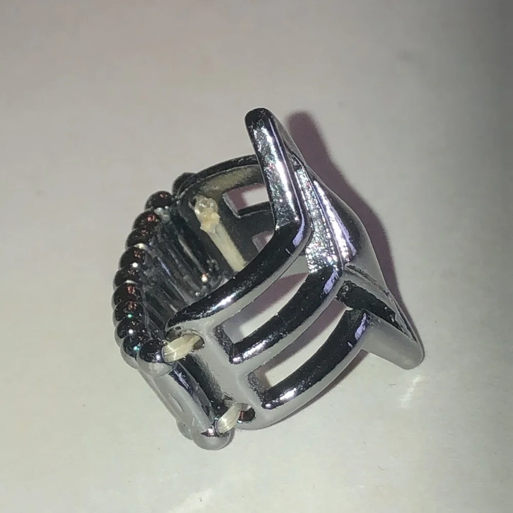 Dark Metal Gunmetal Geometric Shield Boho Ring
